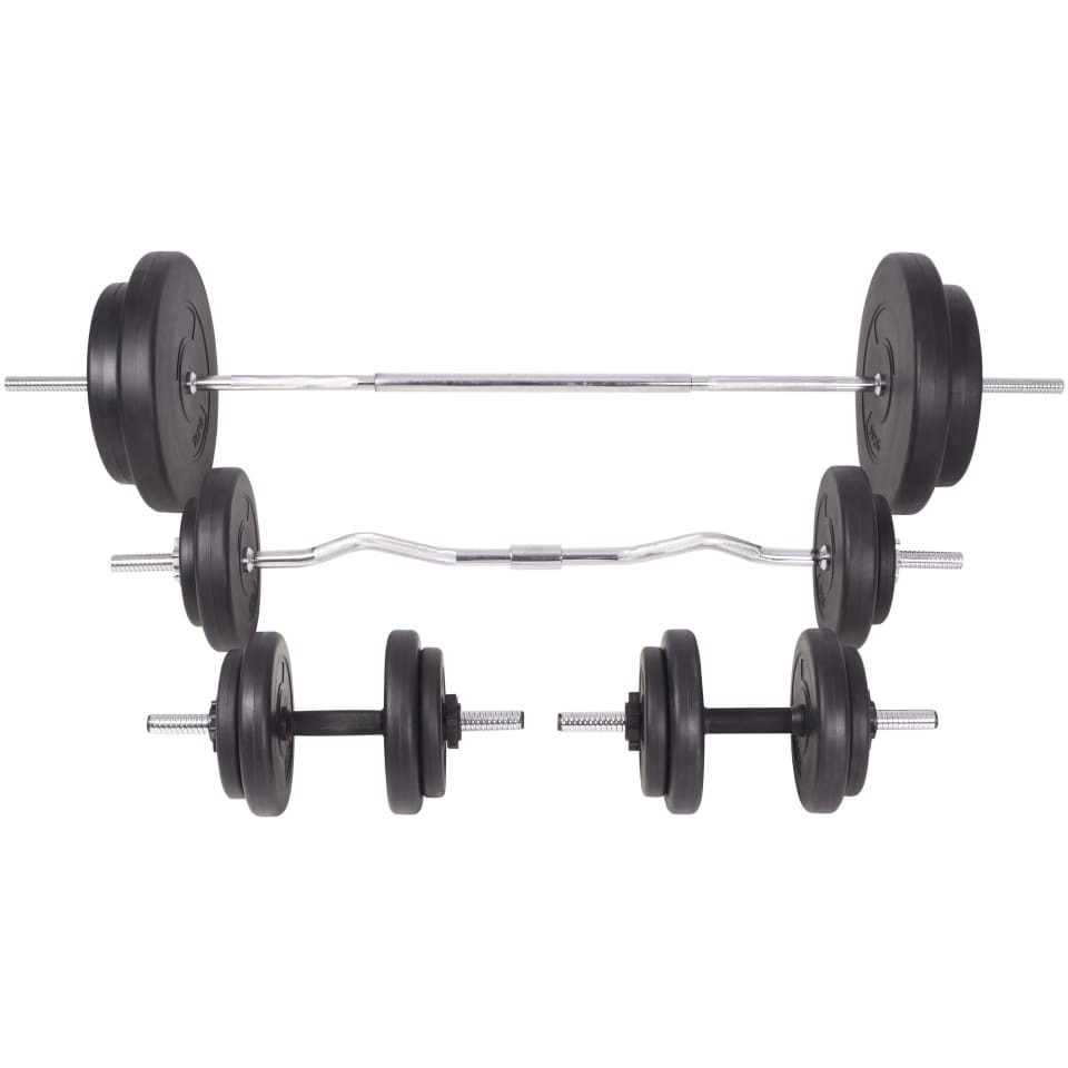 Vidaxl Barbell And Dumbbell Set 198.4 Lb