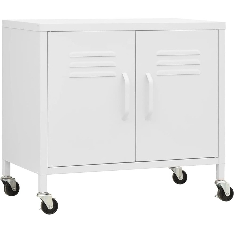 Vidaxl Storage Cabinet White 23.6"&quotX13.8"&quotX22"" Steel