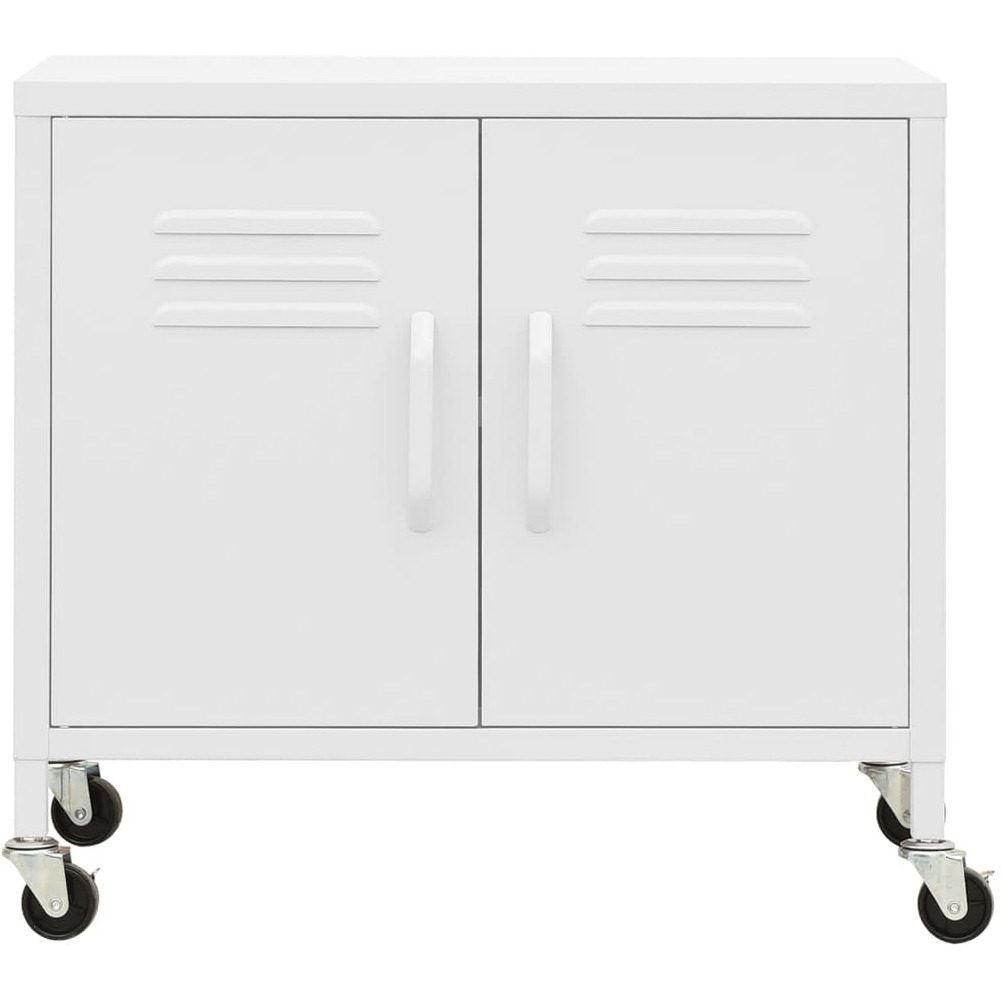 Vidaxl Storage Cabinet White 23.6"&quotX13.8"&quotX22"" Steel