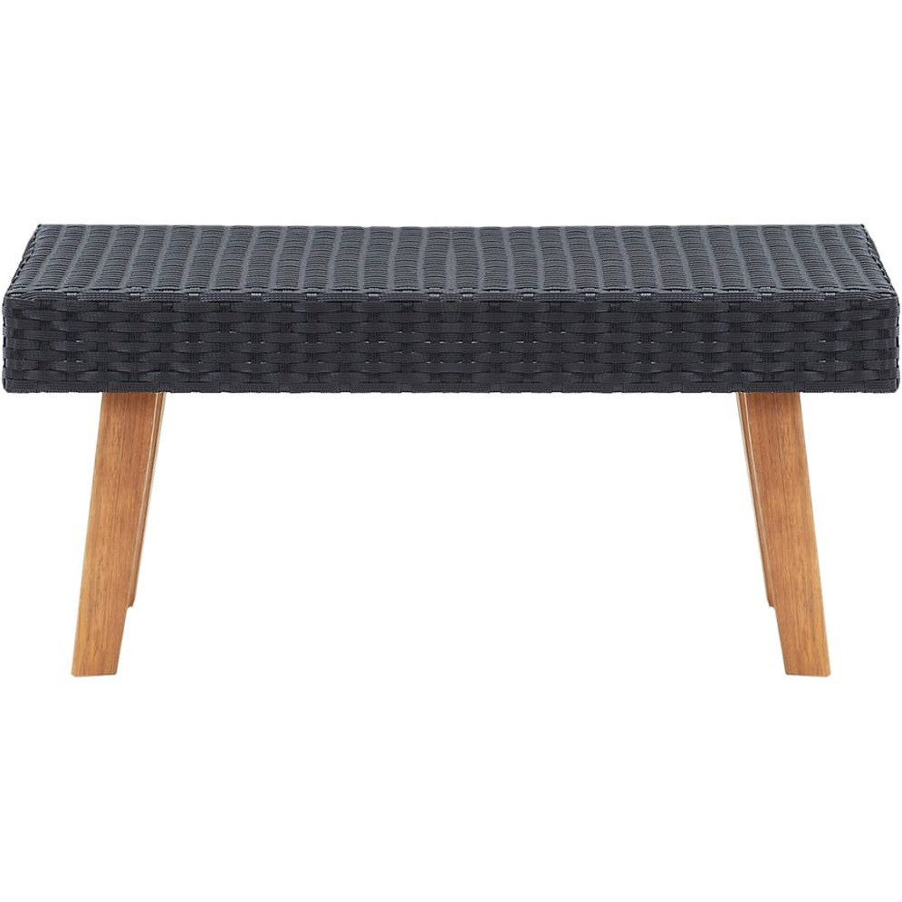 Vidaxl Patio Coffee Table Poly Rattan Black