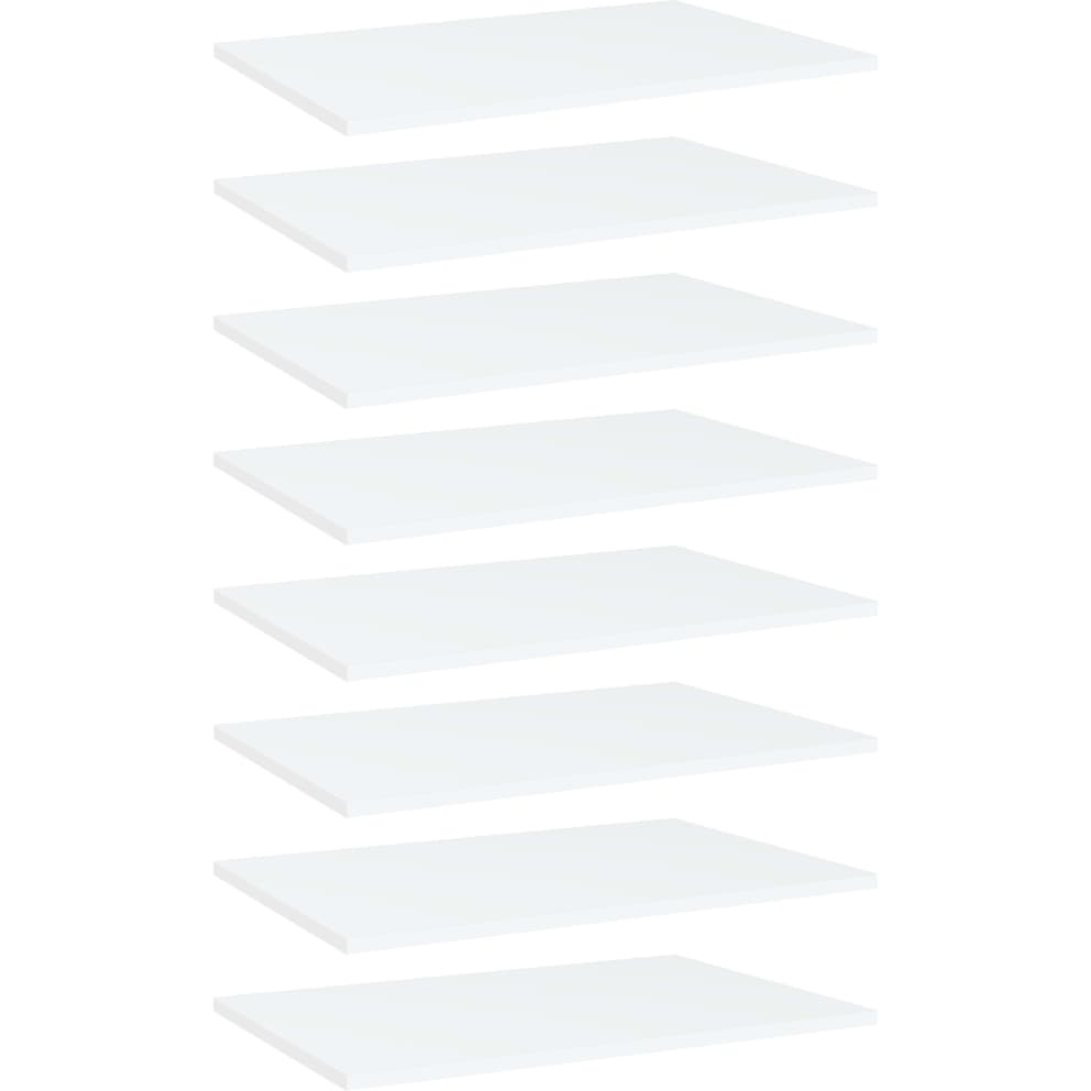 Vidaxl Bookshelf Boards 8 Pcs White 23.6"&quotX15.7"&quotX0.6"" Engineered Wood