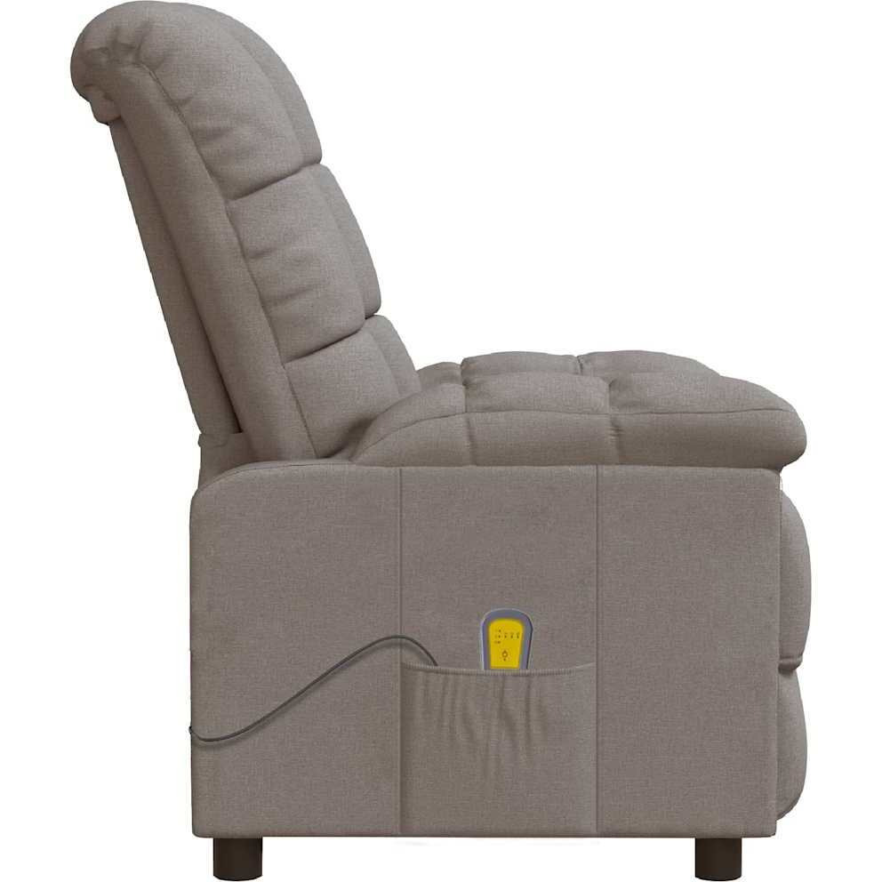 Vidaxl Massage Recliner Taupe Fabric