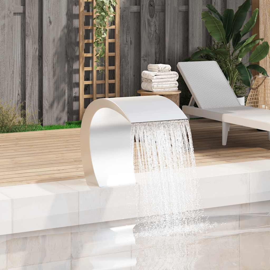 Garden Waterfall Pool Fountain Stainless Steel 17.7"" X 11.8"" X 23.6""