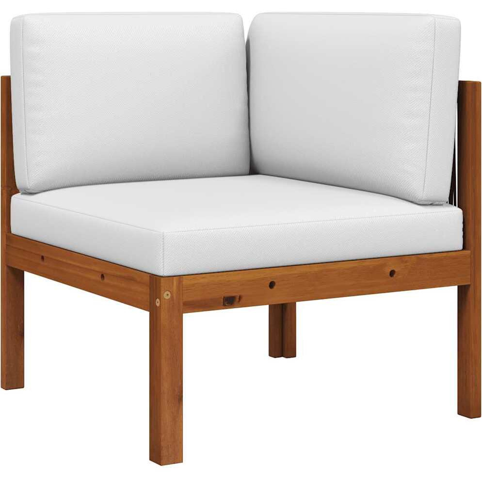 Vidaxl Patio Corner Sofas 2 Pcs With Cushions Solid Acacia Wood