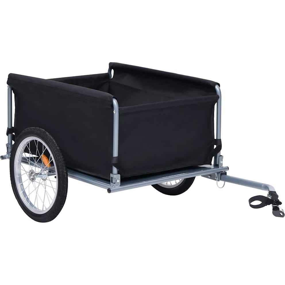 Vidaxl Bike Cargo Trailer Black And Red 143.3 Lb