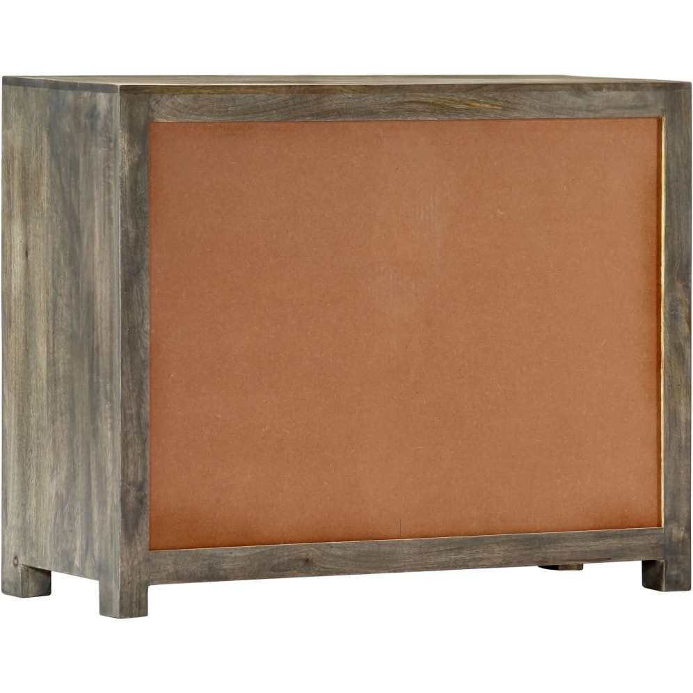 Vidaxl Side Cabinet Gray 29.5"&quotX11.8"&quotX23.6"" Solid Mango Wood
