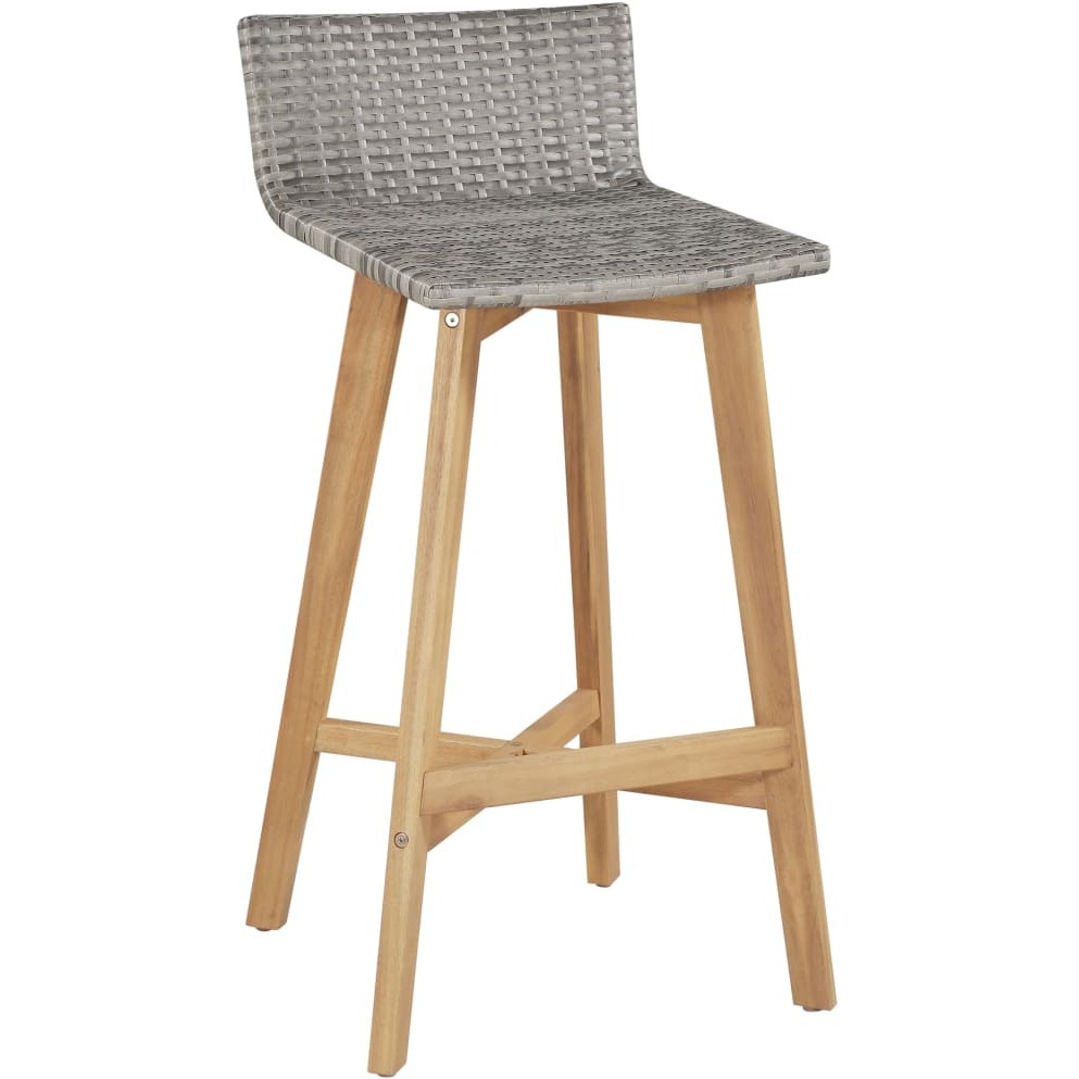 Vidaxl Bar Chairs 2 Pcs Solid Acacia Wood