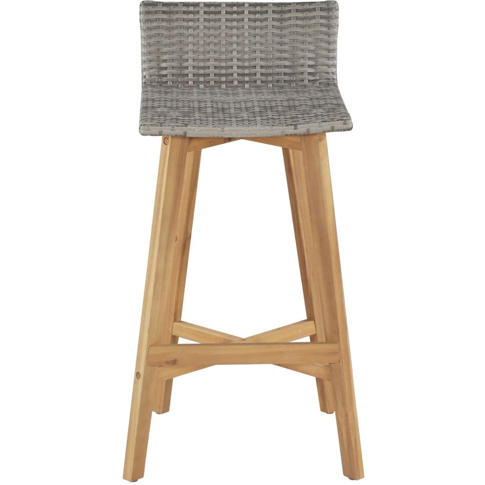 Vidaxl Bar Chairs 2 Pcs Solid Acacia Wood