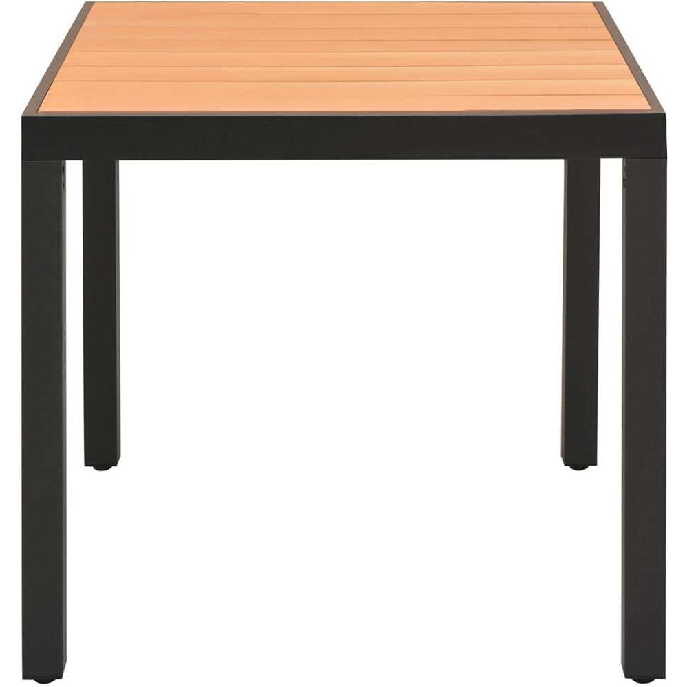 Vidaxl Patio Table Brown 31.5"&quotX31.5"&quotX29.1"" Aluminum And Wpc
