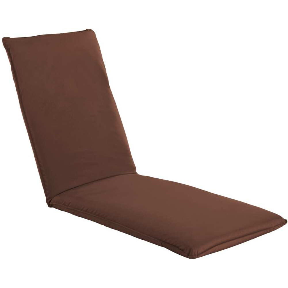 Vidaxl Foldable Sunlounger Oxford Fabric Brown