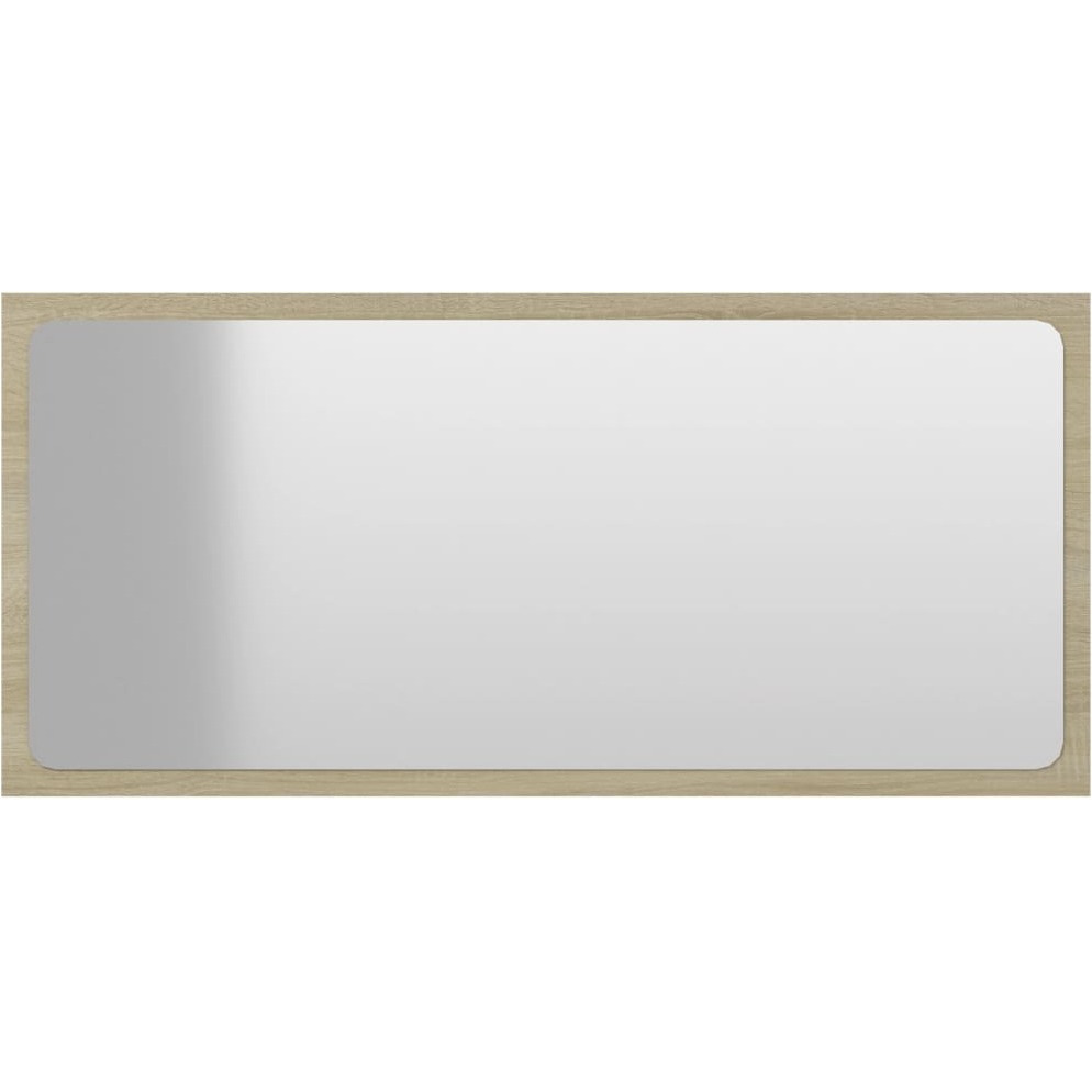 Vidaxl Bathroom Mirror Sonoma Oak 31.5"&quotX0.6"&quotX14.6"" Engineered Wood