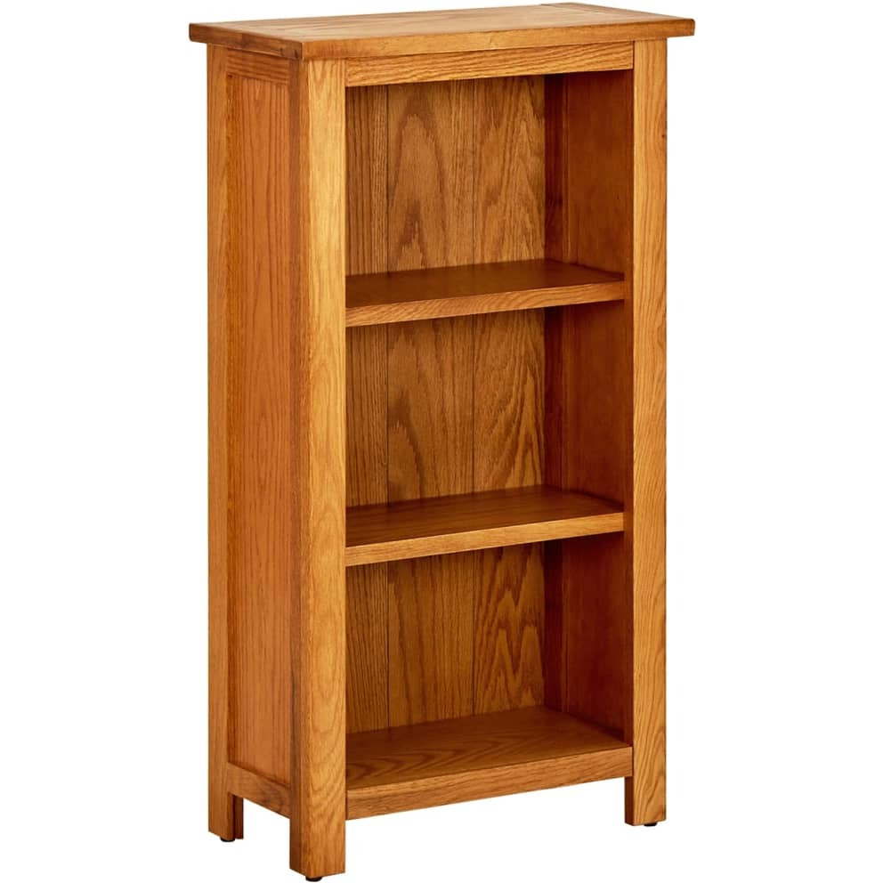 Vidaxl Bookcase 17.7"&quotX8.9"&quotX32.3"" Solid Oak Wood