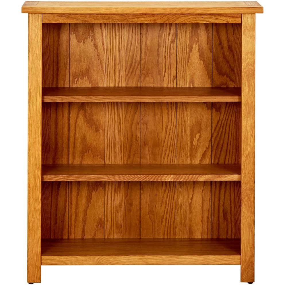 Vidaxl 3-Tier Bookcase 27.6X8.9X32.3 Solid Oak Wood, 244468