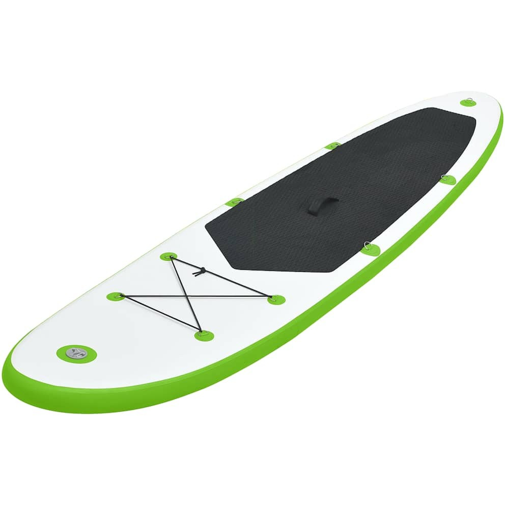 Vidaxl Inflatable Stand Up Paddle Board Set Green And White