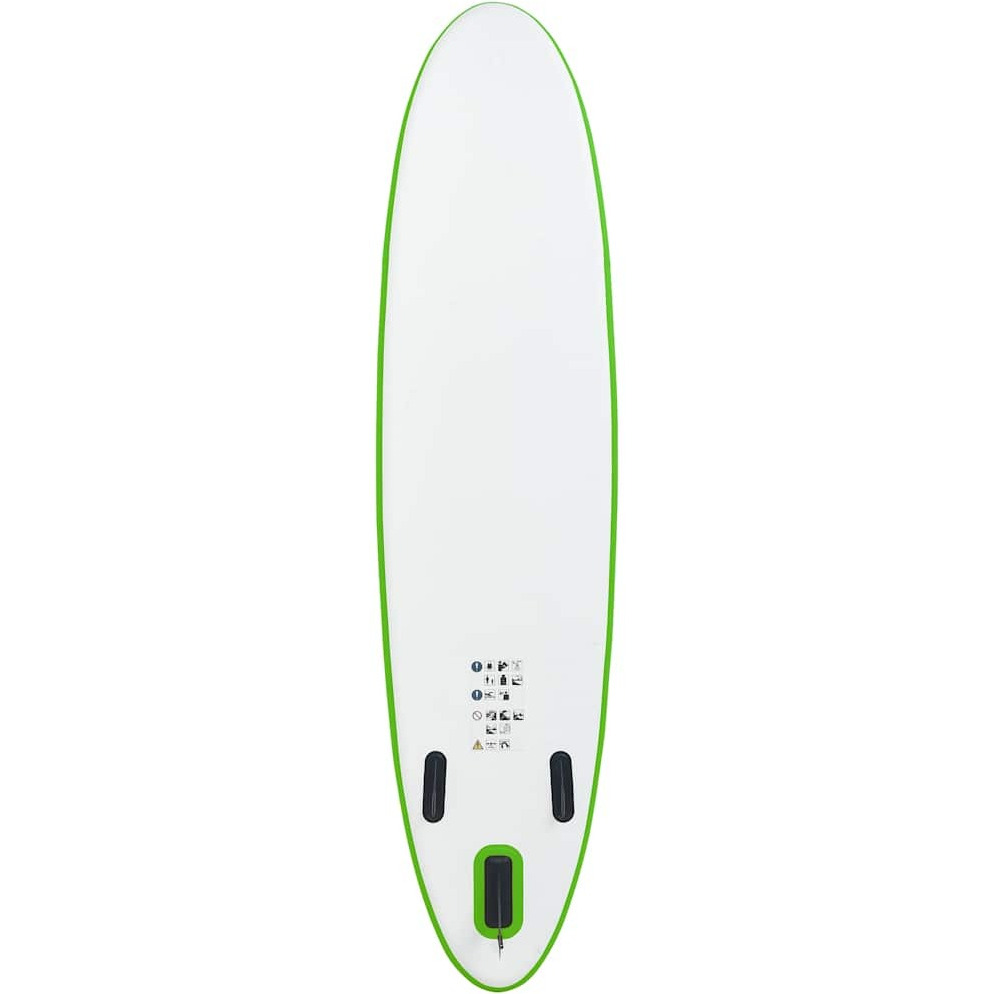 Vidaxl Inflatable Stand Up Paddle Board Set Green And White