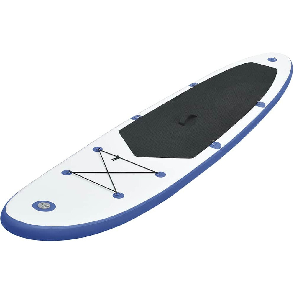 Vidaxl Stand Up Paddle Board Set Sup Surfboard Inflatable Blue And White
