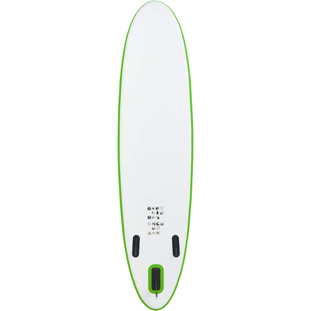 Vidaxl Inflatable Stand Up Paddle Board Set Green And White