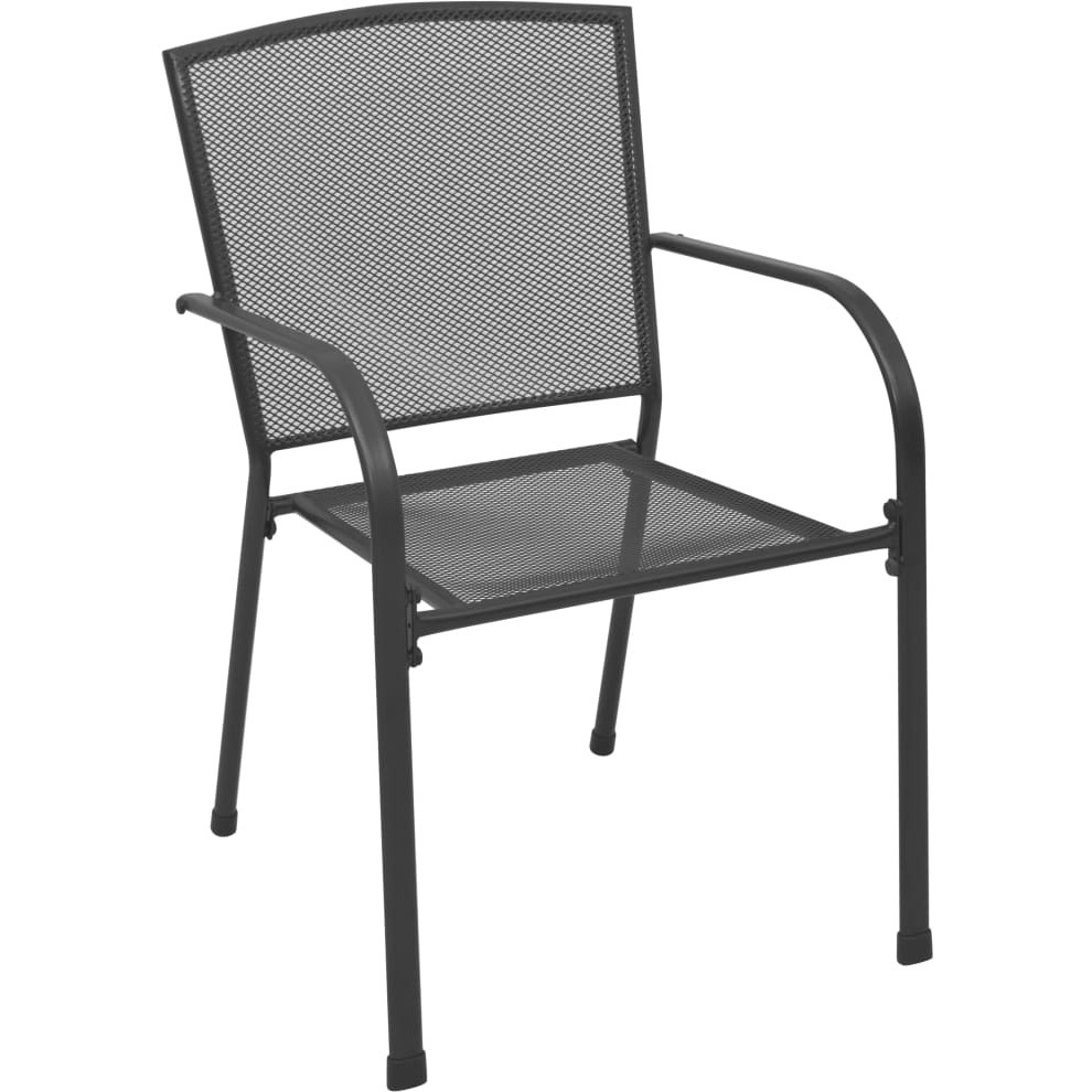 Vidaxl Patio Chairs 4 Pcs Mesh Design Anthracite Steel