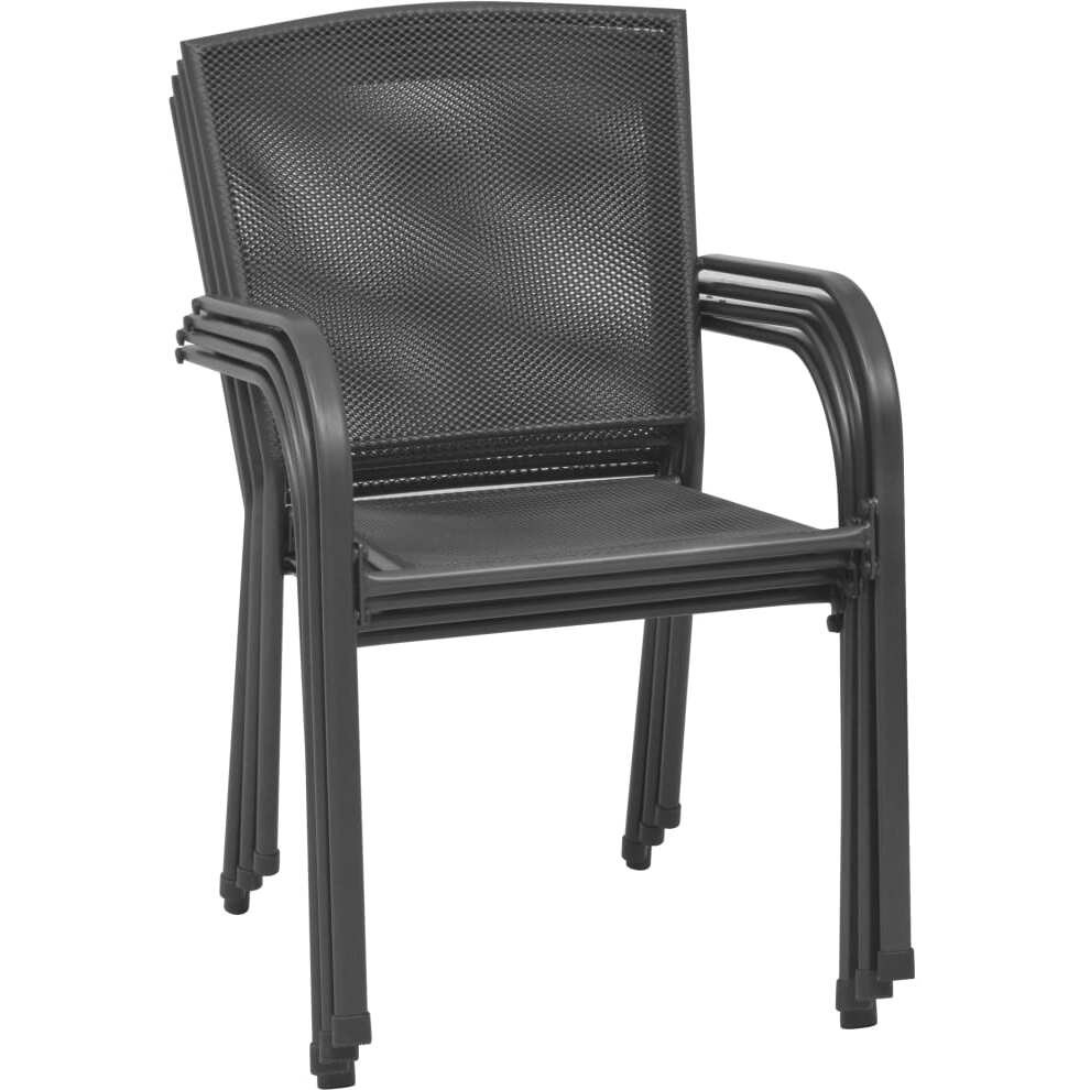 Vidaxl Patio Chairs 4 Pcs Mesh Design Anthracite Steel