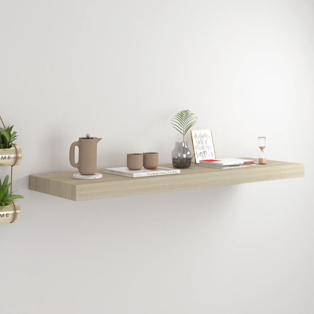 Vidaxl Floating Wall Shelf Oak 31.5"&quotX9.3"&quotX1.5"" Mdf