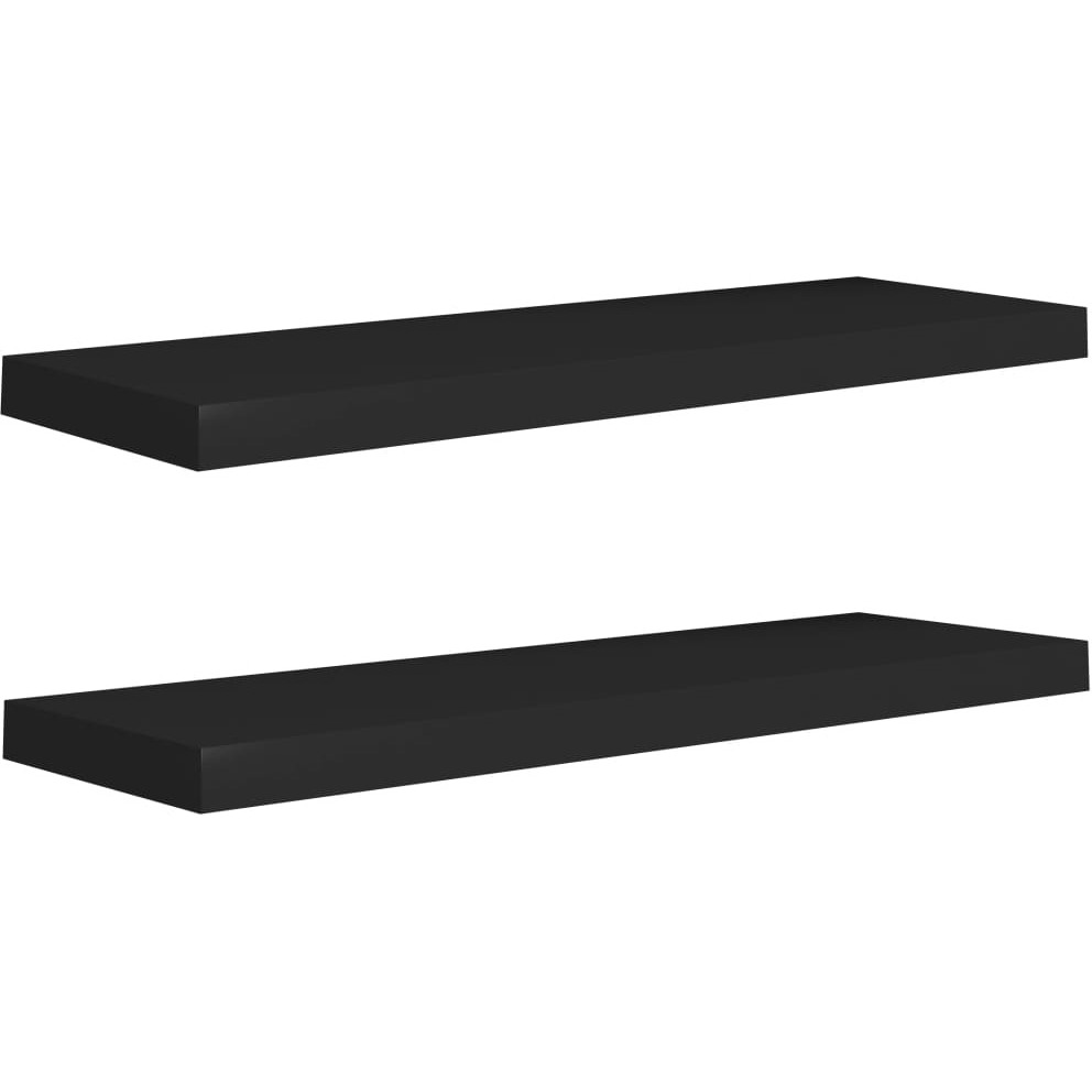 Vidaxl Floating Wall Shelves 2 Pcs Black 31.5"&quotX9.3"&quotX1.5"" Mdf