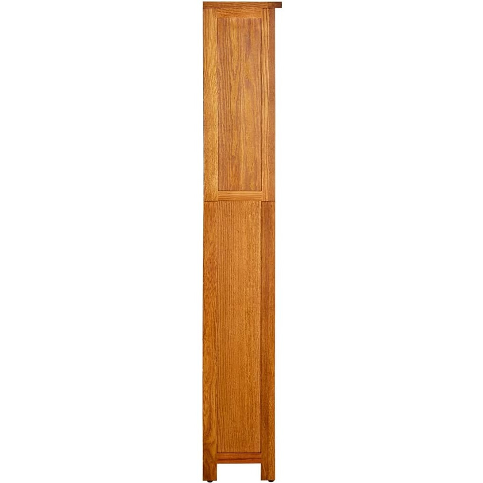 Vidaxl 5-Tier Bookcase 27.5"&quotX8.6"&quotX55.1"" Solid Oak Wood