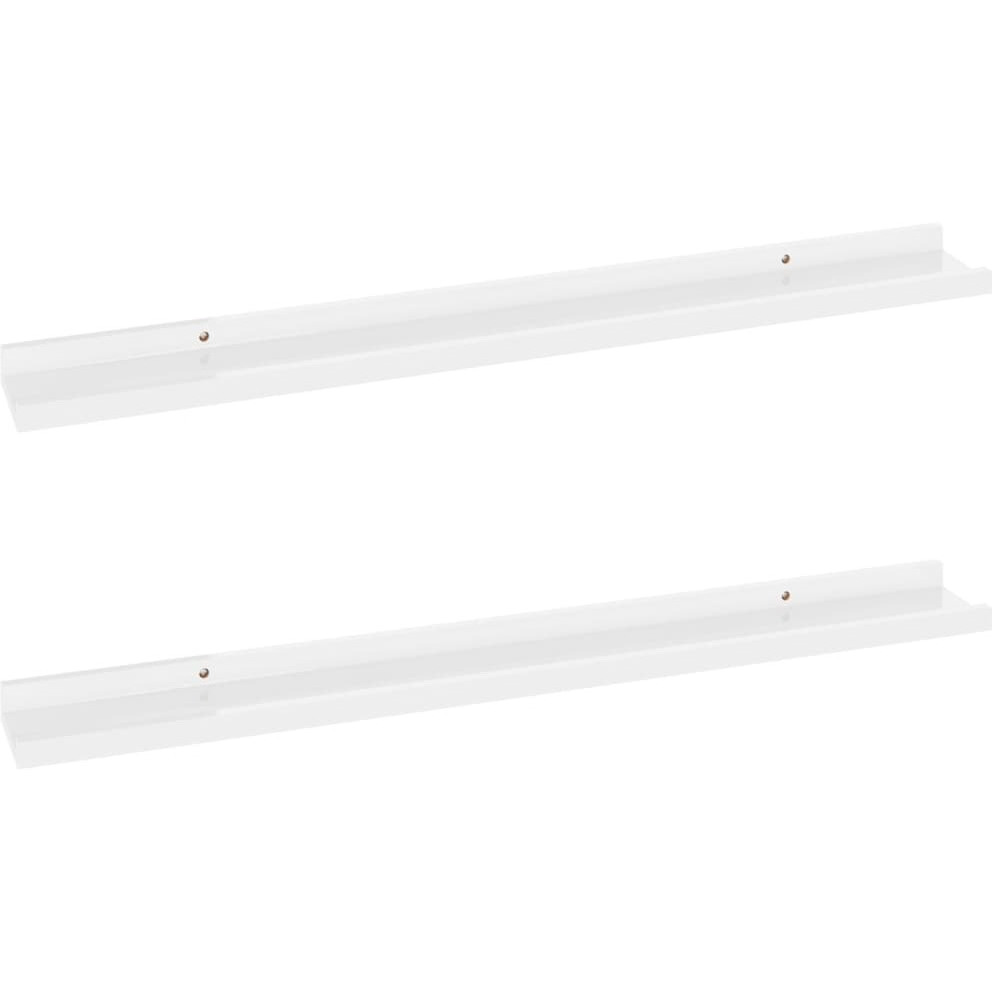 Vidaxl Wall Shelves 2 Pcs High Gloss White 31.5"&quotX3.5"&quotX1.2""