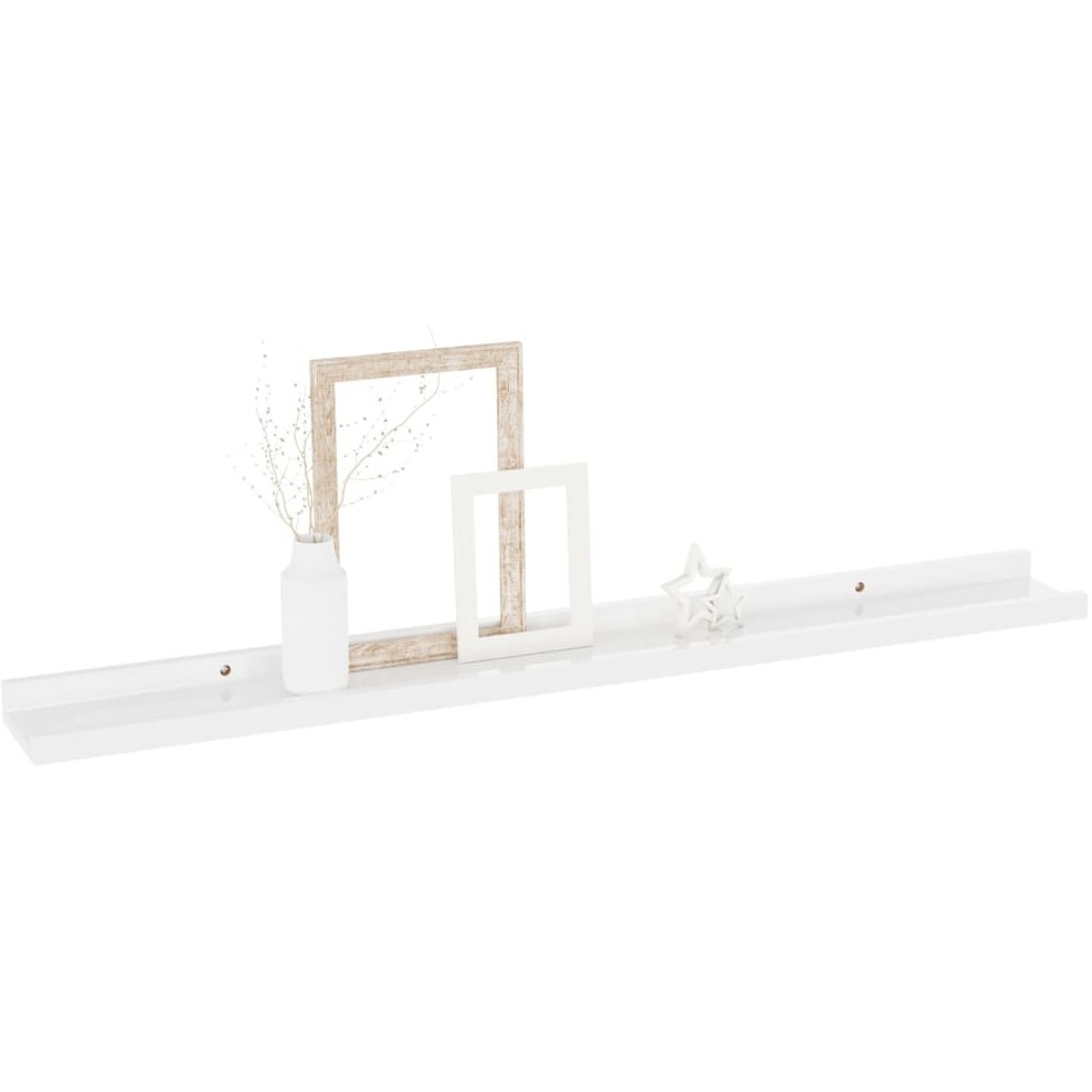 Vidaxl Wall Shelves 2 Pcs High Gloss White 31.5"&quotX3.5"&quotX1.2""