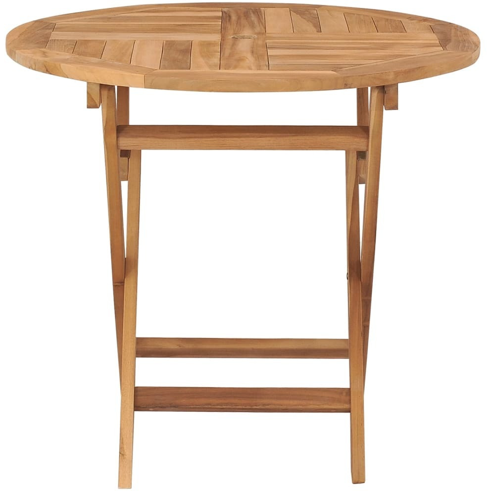 Vidaxl Folding Patio Table 33.5"&quotX30"" Solid Teak Wood