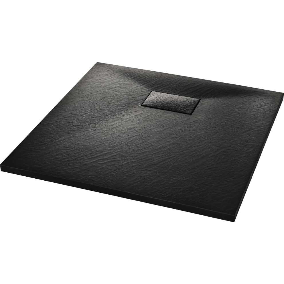 Vidaxl Shower Base Tray Smc Black 35.4"&quotX35.4""