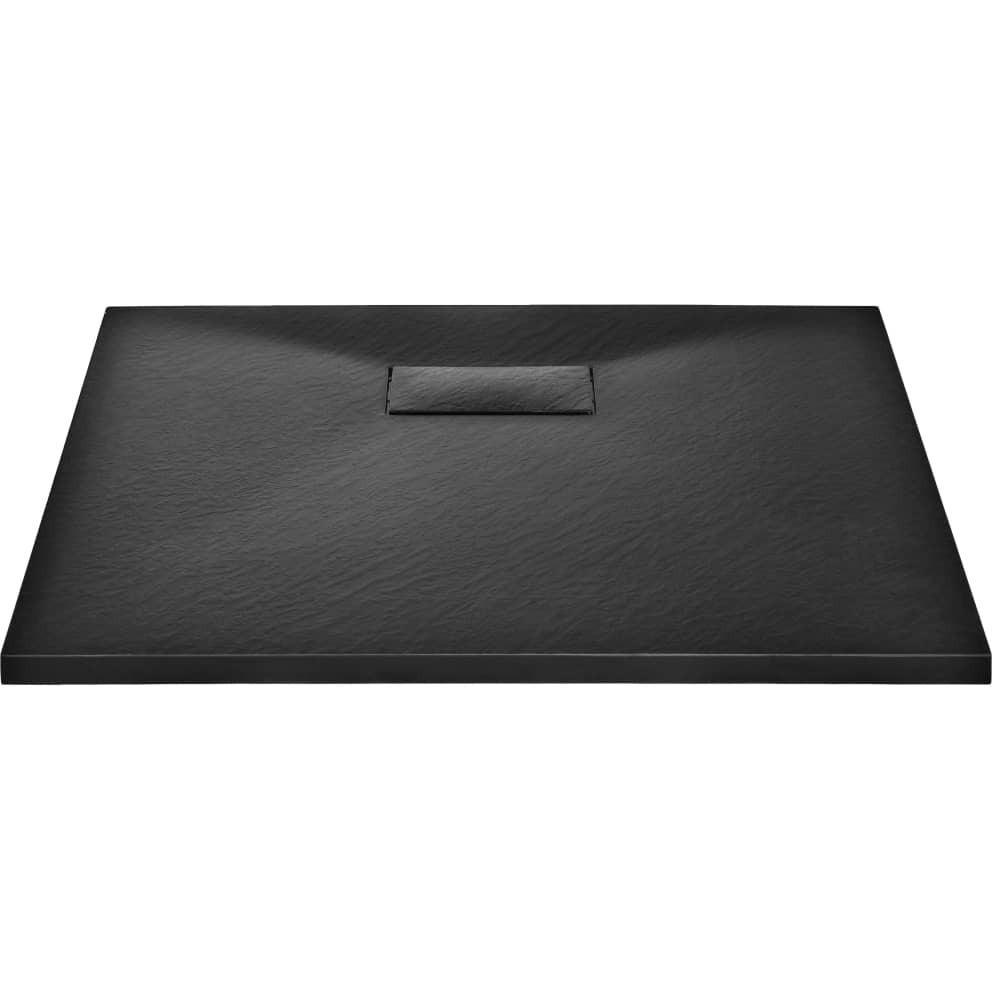 Vidaxl Shower Base Tray Smc Black 35.4"&quotX35.4""