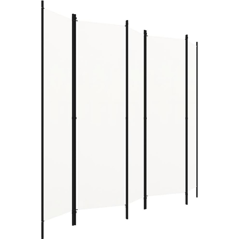 Vidaxl 5-Panel Room Divider Cream White 98.4"&quotX70.9""