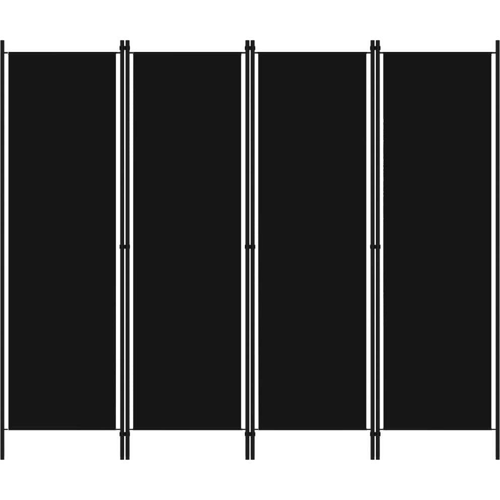 Vidaxl 4-Panel Room Divider Black 78.7"&quotX70.9""