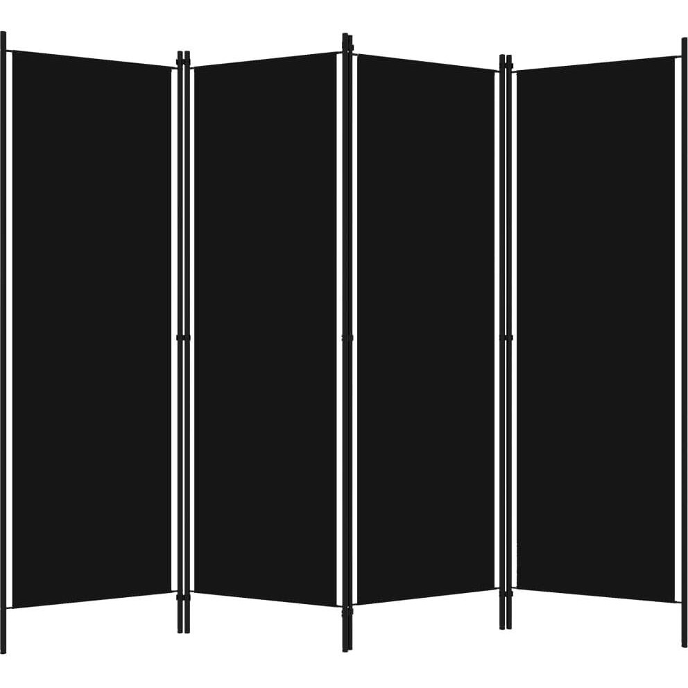Vidaxl 4-Panel Room Divider Black 78.7"&quotX70.9""