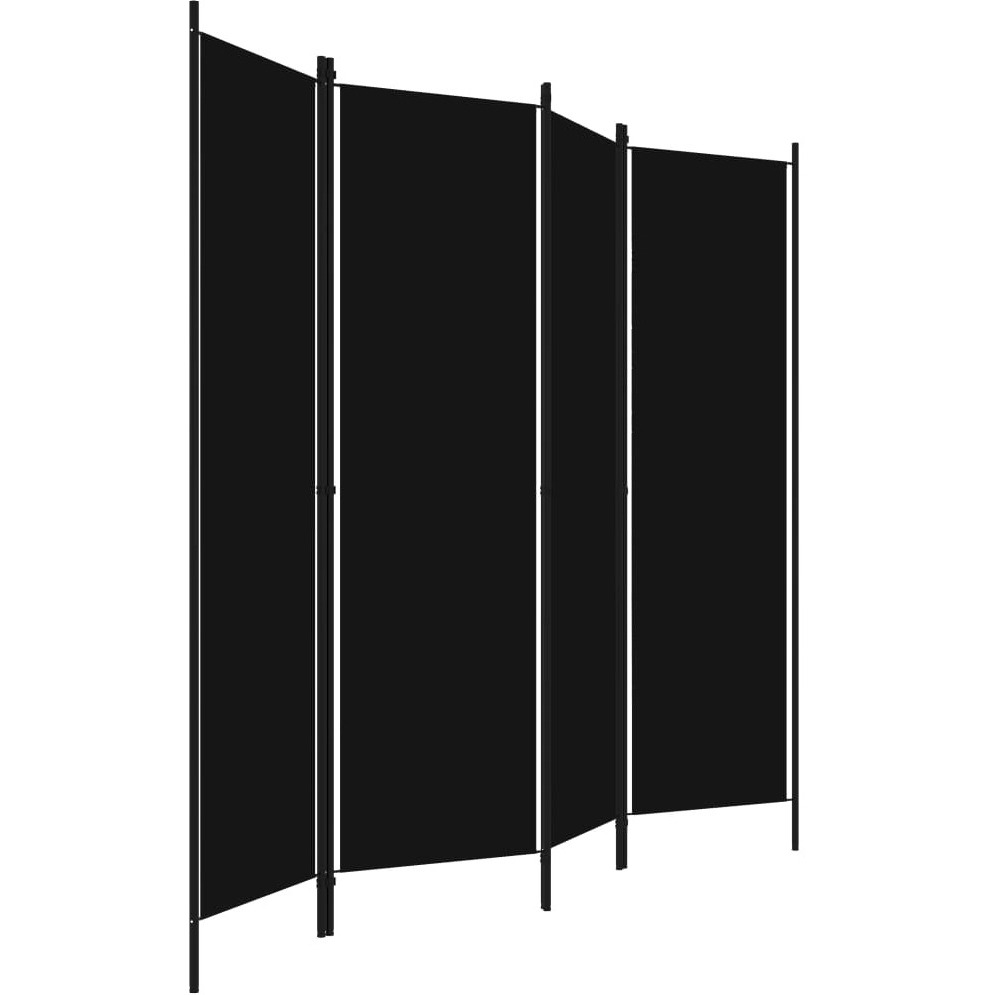 Vidaxl 4-Panel Room Divider Black 78.7"&quotX70.9""