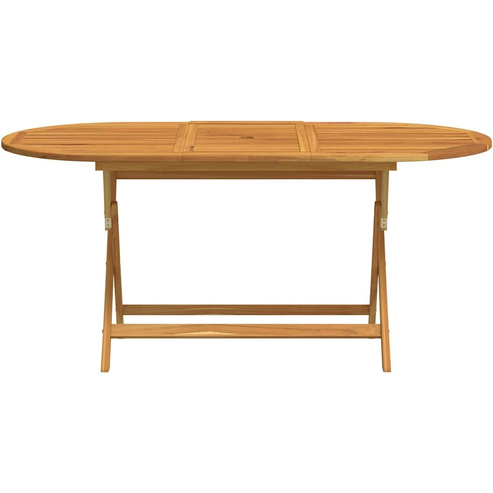 Vidaxl Folding Patio Table 63"&quotX33.5"&quotX29.5"" Solid Eucalyptus Wood