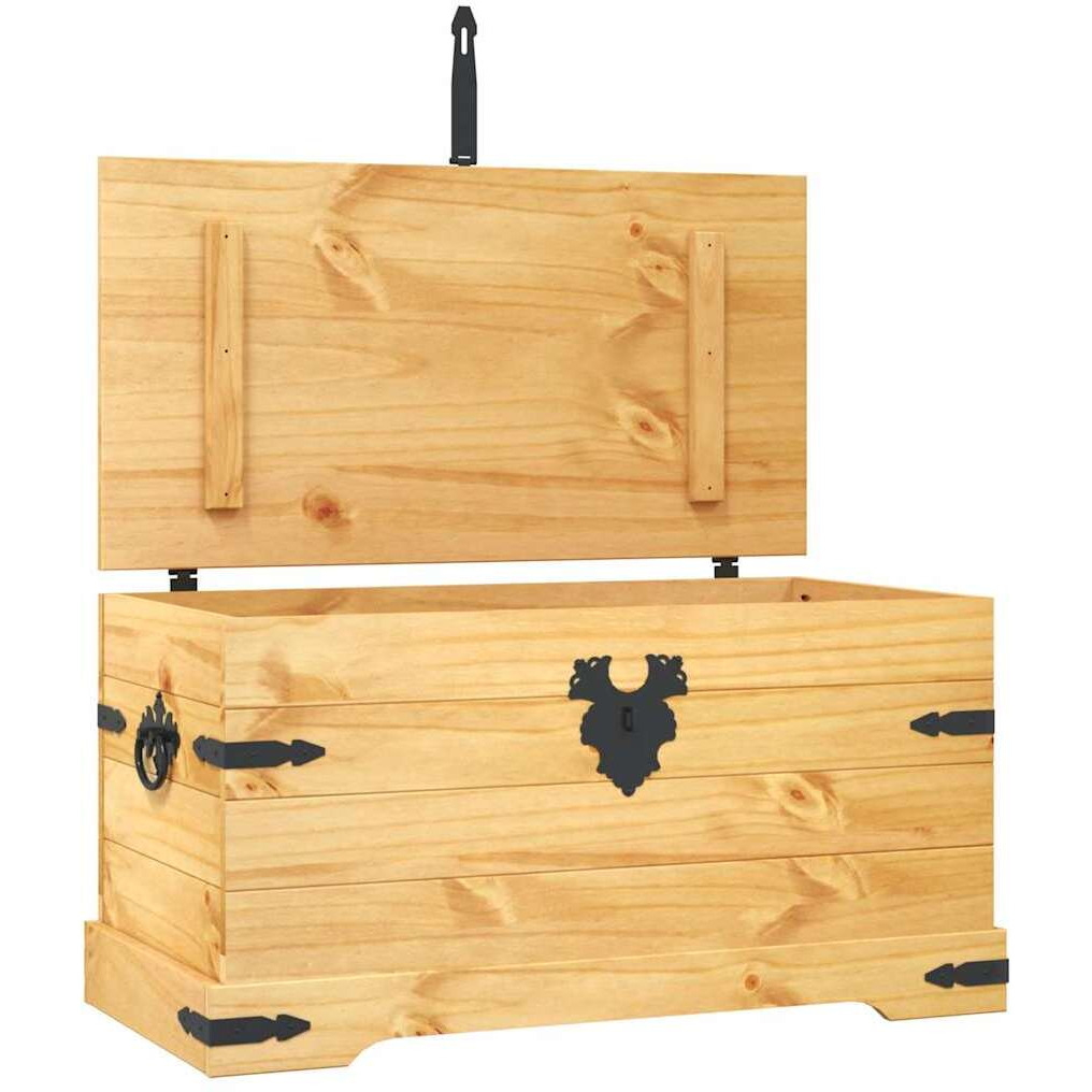 Vidaxl Storage Chest Mexican Pine Corona Range 35.8"&quotX19.5"&quotX18.5""