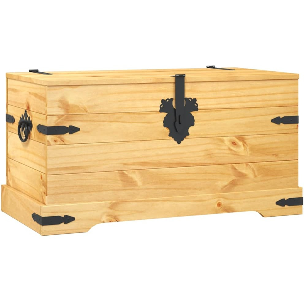 Vidaxl Storage Chest Mexican Pine Corona Range 35.8"&quotX19.5"&quotX18.5""