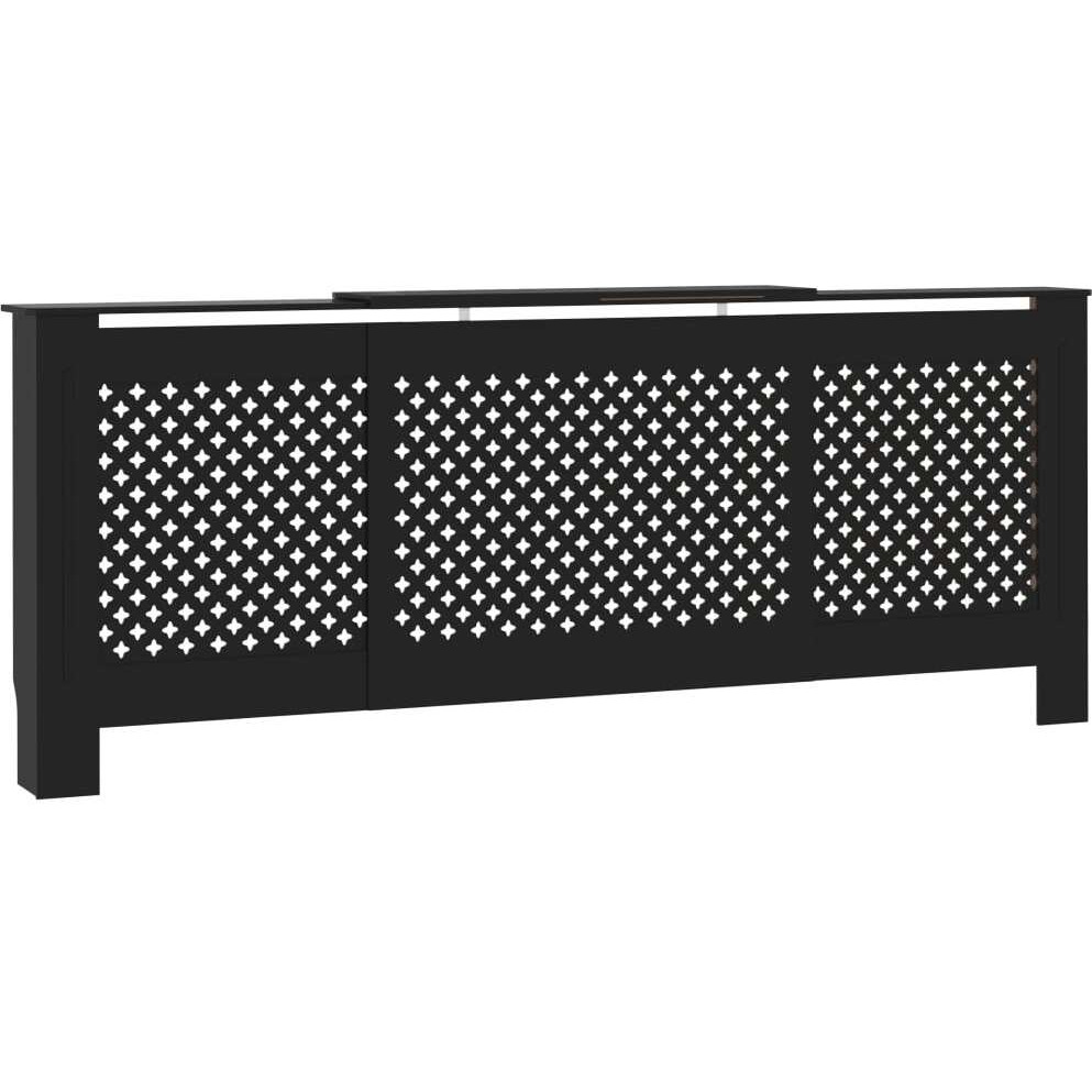 Vidaxl Mdf Radiator Cover Black 80.7""