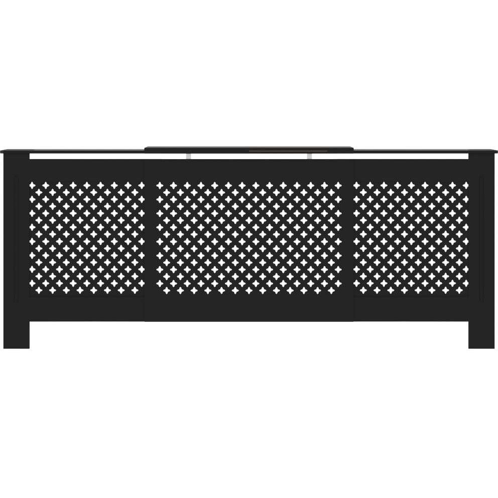 Vidaxl Mdf Radiator Cover Black 80.7""