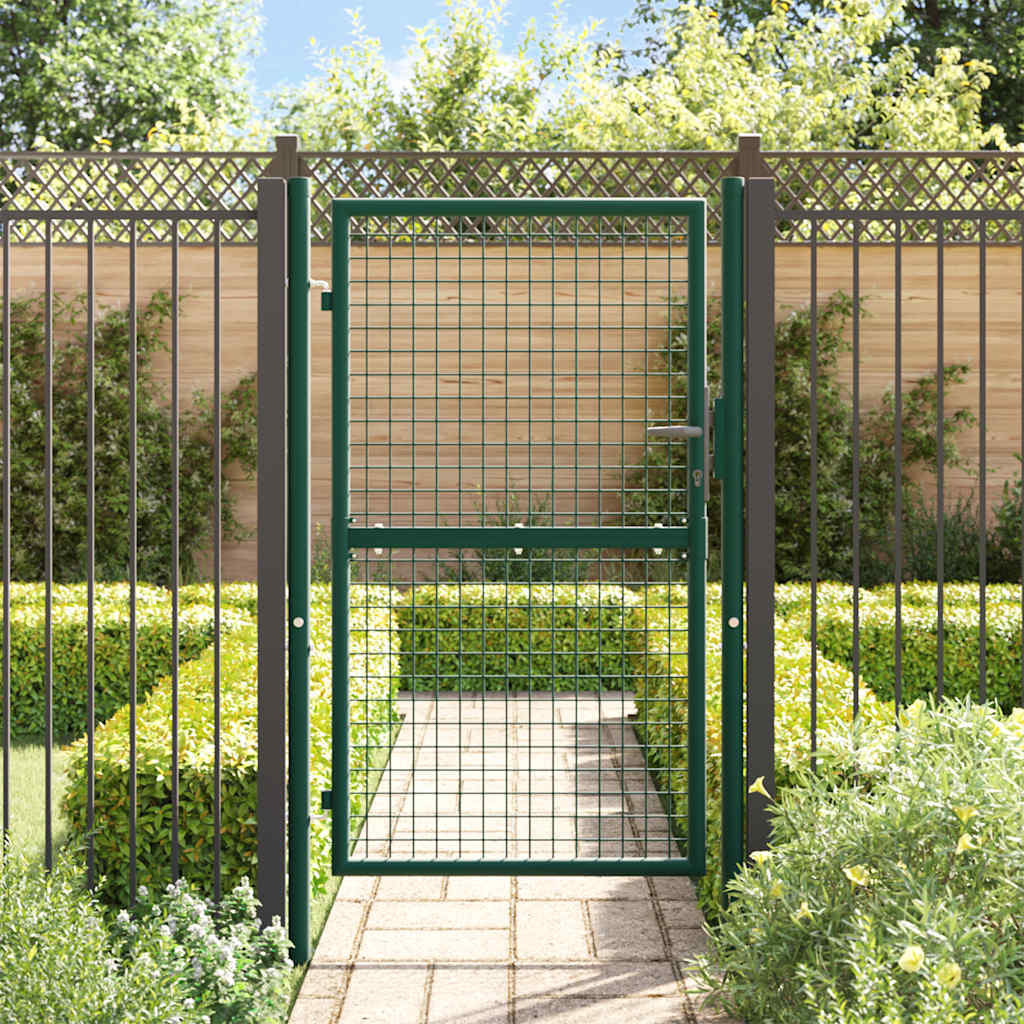 Vidaxl Fence Gate Steel 39.4"&quotX59.1"" Green