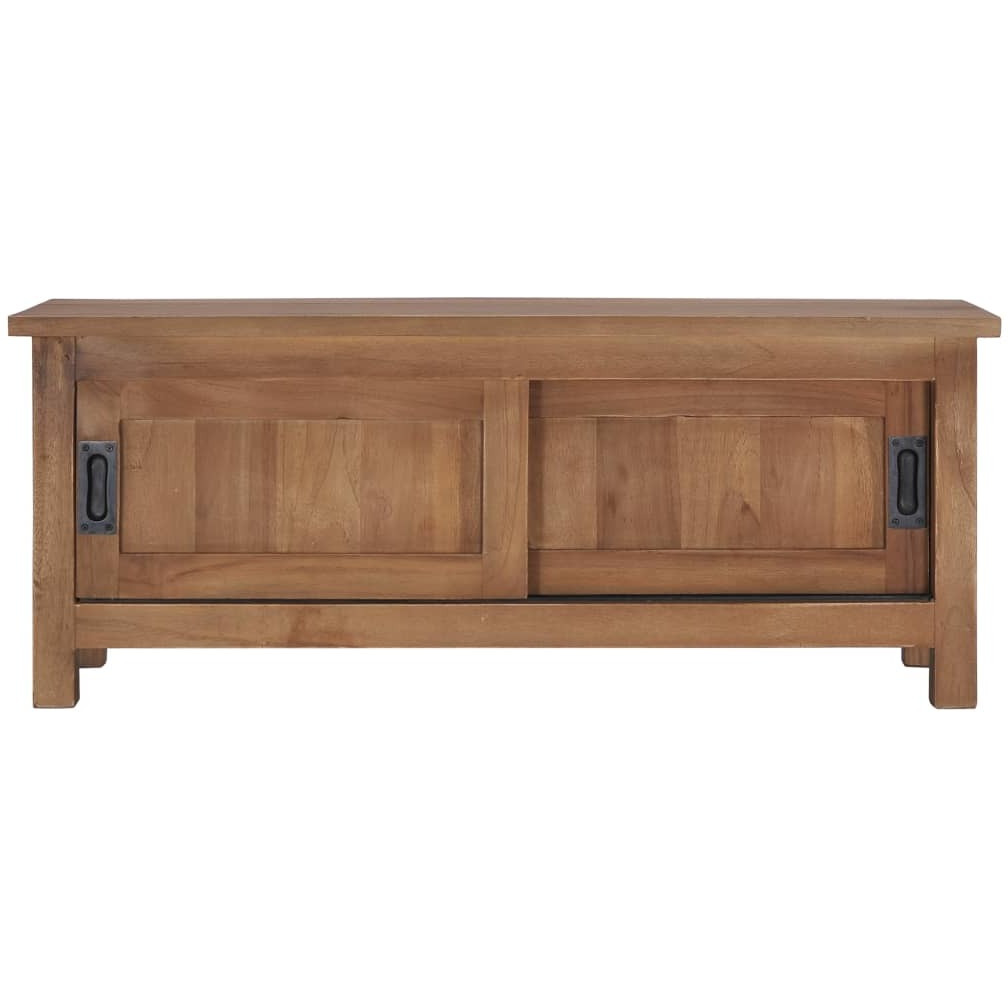 Vidaxl Tv Cabinet 35.4"&quotX11.8"&quotX13.8"" Solid Teak Wood
