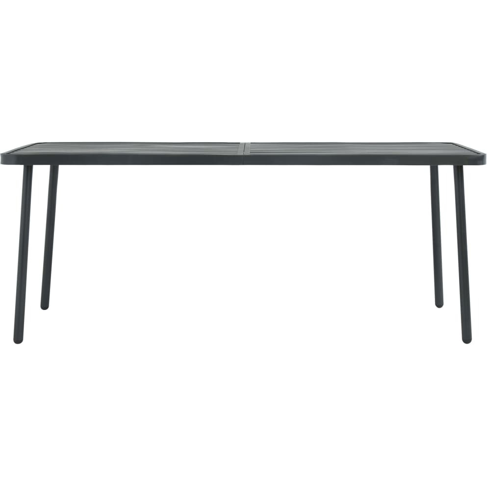Vidaxl Patio Table Dark Gray 70.9"&quotX32.7"&quotX28.3"" Steel