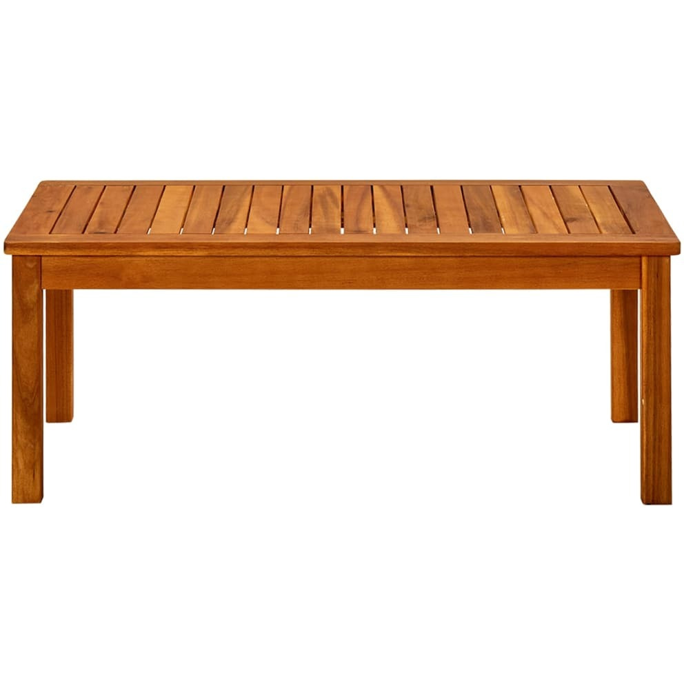 Vidaxl Patio Coffee Table 35.4"&quotX19.7"&quotX14.2"" Solid Acacia Wood