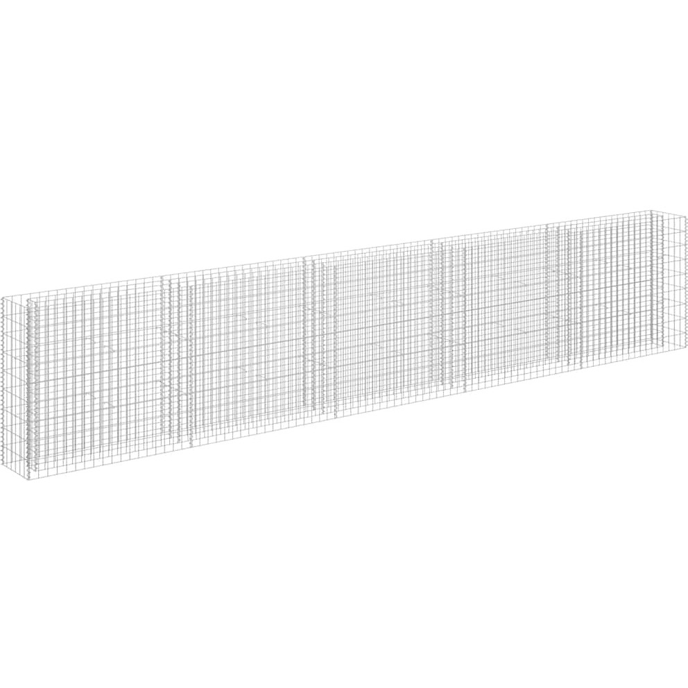 Vidaxl Gabion Raised Bed Galvanized Steel 177.2"&quotX11.8"&quotX35.4""