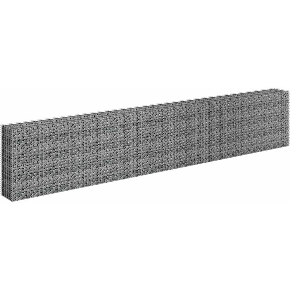 Vidaxl Gabion Raised Bed Galvanized Steel 177.2"&quotX11.8"&quotX35.4""