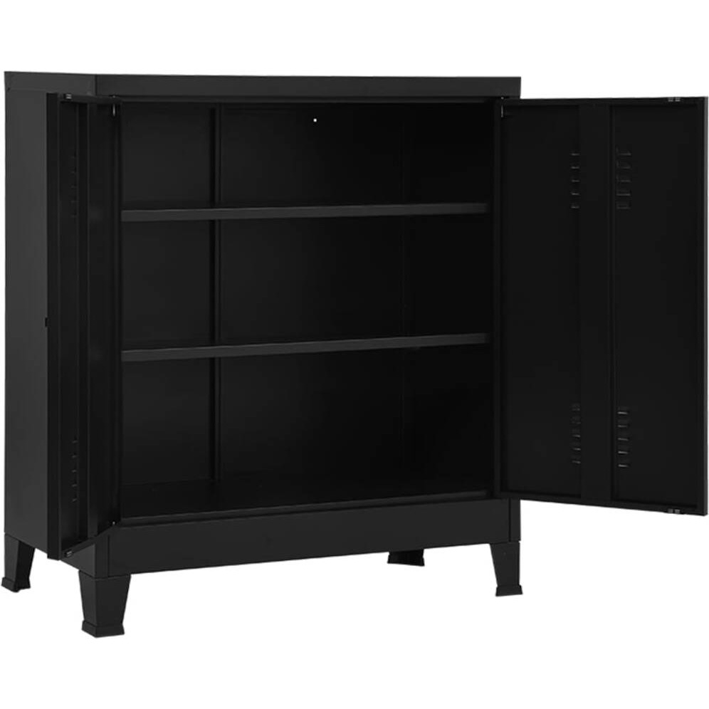 Vidaxl Industrial Storage Chest Black 35.4"&quotX15.7"&quotX39.4"" Steel