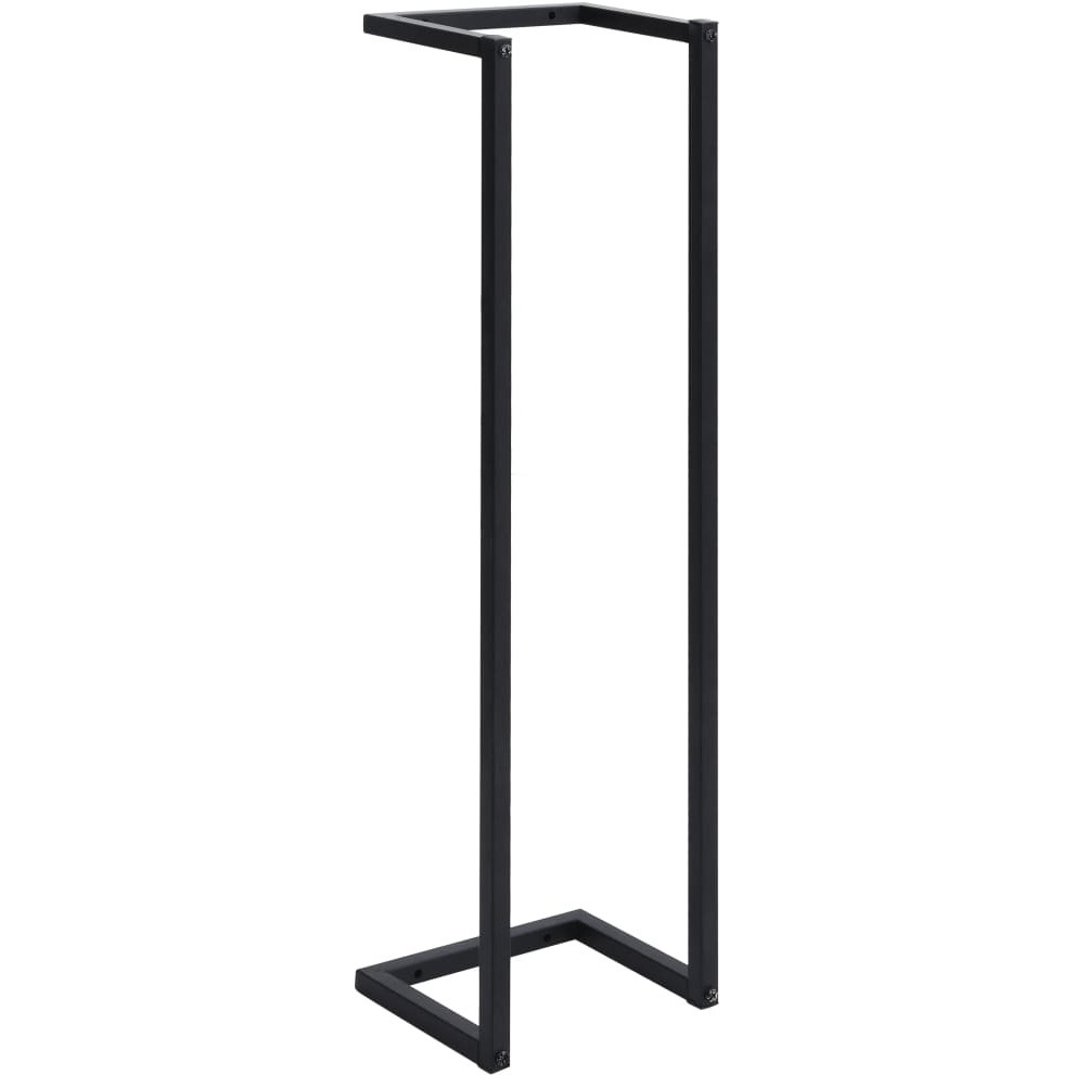 Vidaxl Towel Rack Black 9.8"&quotX7.9"&quotX37.4"" Iron