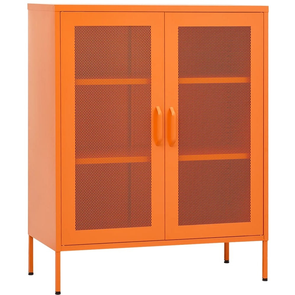 Vidaxl Storage Cabinet Orange 31.5"&quotX13.8"&quotX40"" Steel