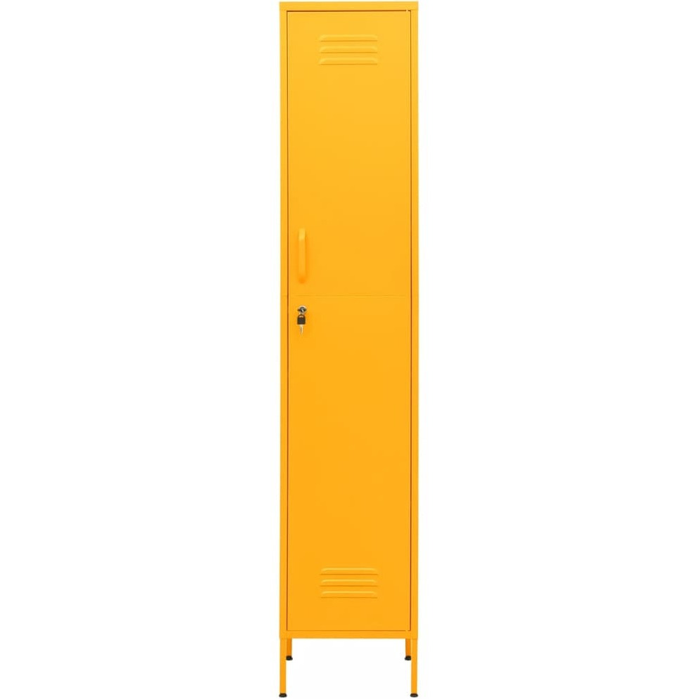 Vidaxl Locker Cabinet Mustard Yellow 13.8"&quotX18.1"&quotX70.9"" Steel